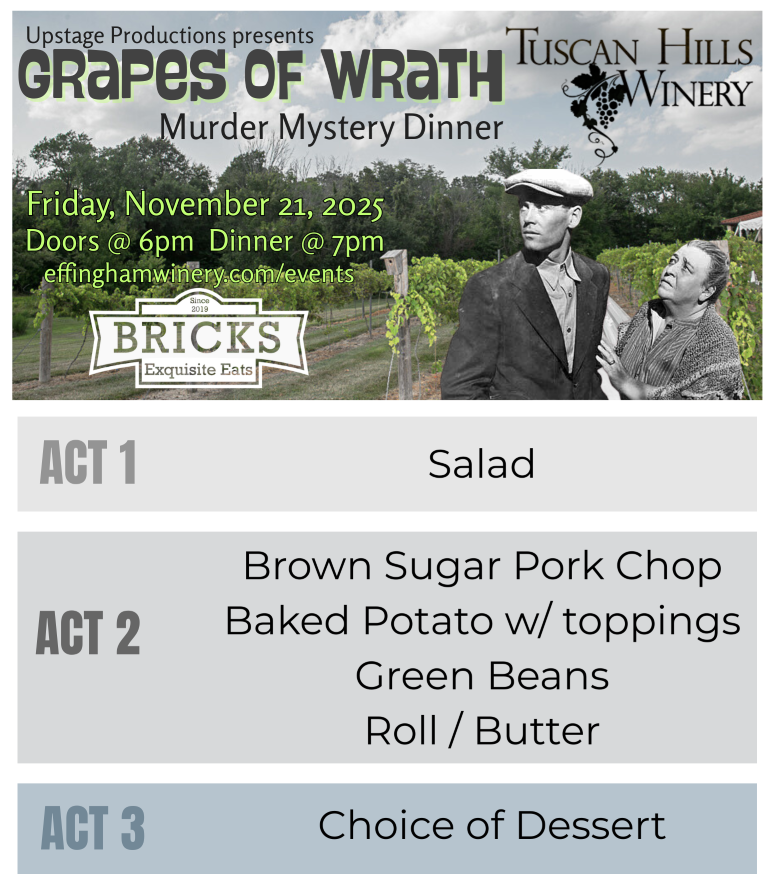 Grapes of Wrath Menu