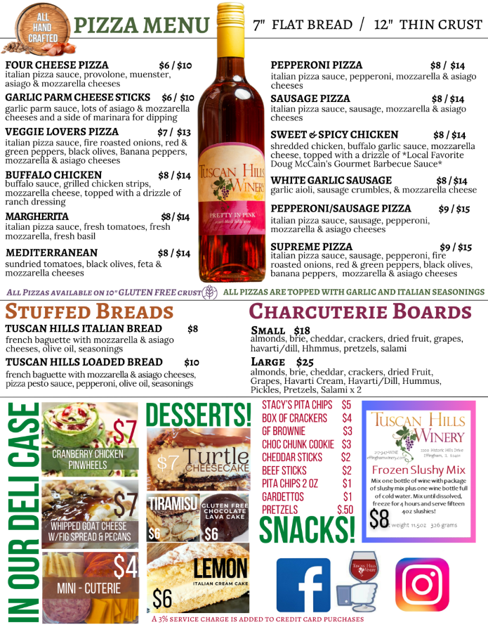 Pizza Menu